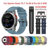 QuickFit 20 22 26mm Silicone Strap for Garmin fenix 7X 7 7S 6X 6 Pro 6S 5 5X Plus Smart watch Band Bracelet for fenix 7 6 Correa Wires  Leads Adapters