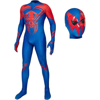 Anime Movie Superhero 2099 Miguel Ohara Cosplay Costume Jumpsuits Adult Kids Unisex Mask Zentai Suit Bodysuit Halloween Party
