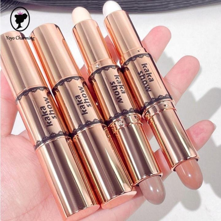 Double Head Highlight Contour Stick Facial Repair Bronzer Concealer  Highlighting Shade Stick 2 In 1 Body Makeup Shading Stick