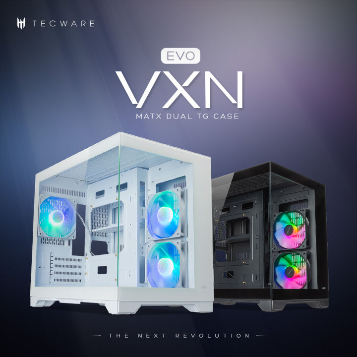 # TECWARE VXN EVO - Dual Chamber mATX T.G Case With 3x 120mm (Daisy ...