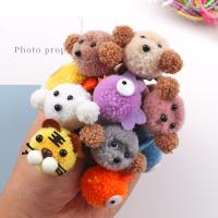 New Cute Tiger puppy Fur Ball Hair ring Girls Elastic Rubber Band Hair Bands Hair Accessories Kids Cartoon Headwear Ornaments Hair Accessories