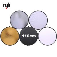 110cm 43.3" 5-in-1 Multi-Disc Diffuers Light Round Reflector With Bag Portable Collapsible For Photography Photo Studio