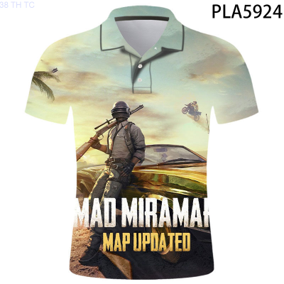 【high quality】  Men Polo Homme Camisas Fashion Game Pubg Summer Harajuku 3d Printed Ropa De Hombre Streetwear Casual Short Sleeve Cool Ropa
