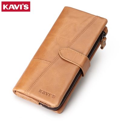 （Layor wallet）  KAVIS 2022ใหม่ยาวผู้หญิงกระเป๋าสตางค์หนังแท้หญิงกระเป๋าคลัทช์ที่มีประโยชน์เลดี้โทรศัพท์มือถือผู้ถือบัตรกระเป๋าเงินสำหรับสาวๆ