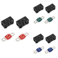 2 X ANS-H Car Fuse Holder And 2 X High Current Bolt On Midi Fuses 40A Amp Plastic Car Flat Fuses For Cars Trucks Vehicles 50A