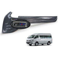 แผงข้างประตูหน้า V.2 ซ้าย+ขวา จำนวน 2ชิ้น สีเครฟล่าดำ Toyota Commuter Hiace D4D โตโยต้า คอมมูเตอร์ ไฮแอค 3ประตู ปี 2005 2006 2007 2008 2009 2010 2011 2012 2013 2014 2015 2016 รถตู้ สินค้าราคาถูก คุณภาพดี Line Window Cover Front