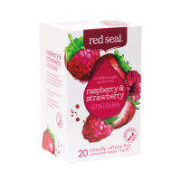 Red Seal Raspberry and Strawberry Hot and Cold Brew, 20 Tea Bags ชาผลไม้ไม่มีคาเฟอีน แบบชงเย็นหรือร้อน ( 1กล่อง50g. )