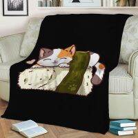 (Multi size available in stock)  Cat Sushi Japanese Anime K Custom Flannel Throw Blanket Personalized Blankets for Sofa Gift Customized DIY Print on Demand  (Free personalized design available)