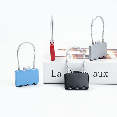 Travel Security Lock Hard-wearing Suitcase Lock Wire Rope Lock Luggage Combination Lock Zinc Alloy Padlock