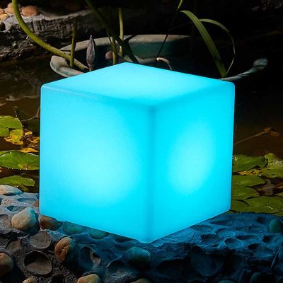 Outdoor Light Cube Led Furniture Garden Chairs Outside Waterproof Plastic Garden Armchair Recharge Glow Furniture Led Cube Chair