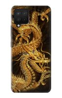 เคสมือถือ Samsung Galaxy A12 ลายมังกรทอง Chinese Gold Dragon Printed Case For Samsung Galaxy A12