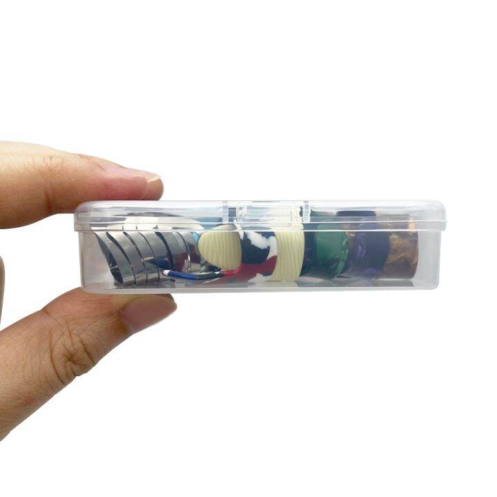 15pcs-thumb-finger-guitar-picks-with-storage-box-material-celluloid-stainless-steel