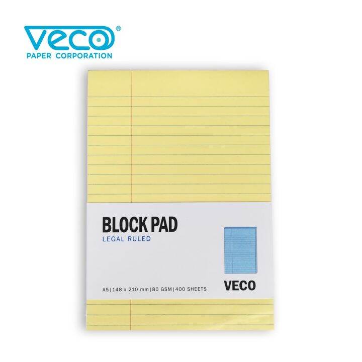 Veco Paper Block Pad Legal Ruled A5 400sheets (1pc) Lazada PH