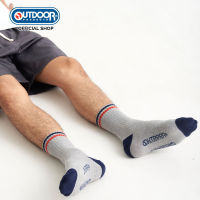 OUTDOOR PRODUCT MICRO CREW STRIPED SOCK UNISEX ถุงเท้า 100% cotton ยาวครึ่งแข้ง ถุงเท้าแฟชั้น ถุงเท้ากีฬา ODUSO2300