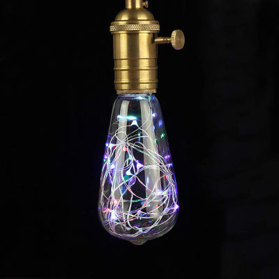 E27 LED Edison String Light Bulb ST64 Warm Colorful Lighting AC220V LED Copper Wire Bulb Home Decor Holiday Night Light Lamp