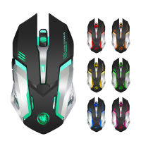 HXSJ M10 Rechargeable 2.4GHz Wireless Gaming Mouse 2400DPI 7 Colors Backlight Breathing Gamer Mice for Computer Desktop Laptop