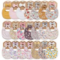 【CC】 21Sets/Lot Baby Boy Bibs Kid Toddler Dinner Print Feeding Tassel Double-deck Cotton Burp Cloths Saliva