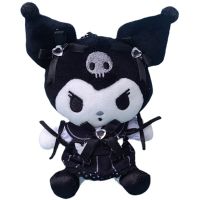 Sanrio Halloween Series Dark Maid Kuromi Melody Cinnamoroll Plush Keychain Pendant Anime Stuffed Dolls For Kids Xmas Toys Gifts