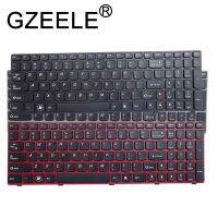 GZEELE Z580 G580คีย์บอร์ดสำหรับ Lenovo ภาษาอังกฤษสหรัฐ G580A G590 V580A Z580A G580AH G580AM G580G G585 G585A G585AR พร้อมกรอบ