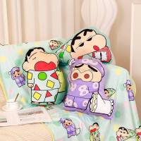 YT Crayon Shin-chan Anime Throwing Pillow Blanket 2 in 1 Soft Cushion Plush Doll Toys Nap Pillow Student Kid Home Decor TY