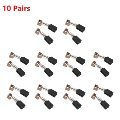 10 Pairs Angle Grinder Carbon Brushes 5x8x12mm Motor Spare Parts For Black Decker G720 Power Tools Grinder Accessories Rotary Tool Parts Accessories