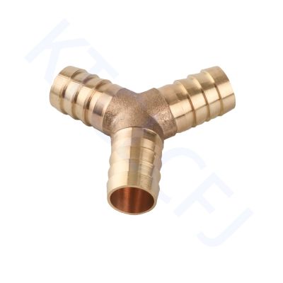 Brass Splicer Pipe Fitting Y Shape 3 Way Hose Barb 4/6/8/10/12/16/19mm Copper Barbed Connector Joint Coupler Adapter