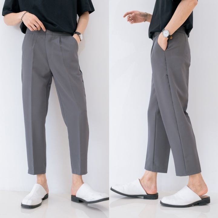 new-pants-กางเกงสแลคทรงกระบอกเล็กเอวสูงขาลอย-912