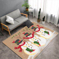 Cartoon Santa Claus Carpets Living Room Merry Christmas Decoration Bedroom Parlor Tea Table Floor Doormat Soft Flannel Large Rug