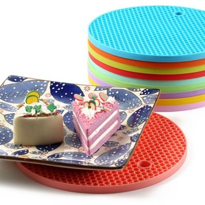 【CW】 Round Resistant Silicone Drink Cup Coasters Non-slip Pot Holder Table Placemat Anti-Scalding Microwave