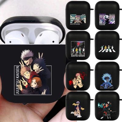 Anime Jujutsu Kaisen Case for Airpods 3 2 1 Pro Silicone Bluetooth Headphone Cover Gojo Satoru Air Pod Earphone Box Black Coque Headphones Accessories