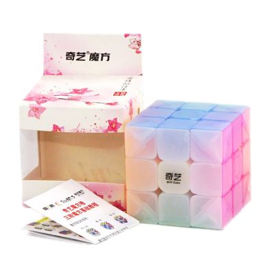 QiYi 3x3x3 Jelly Magic Cube Cubo Magico 3X3 3Layers Speed Puzzle Cube Professional Rubix Cube Toy For Children Kids Gift Toy Brain Teasers