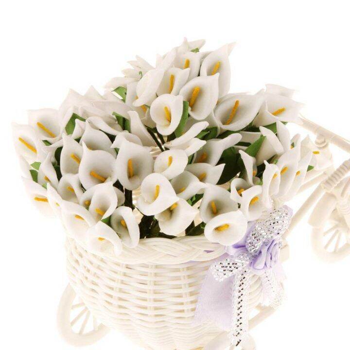 12pcs-mini-calla-artificial-flower-bouquet-wedding-decoration-diy-wreath-gift-white