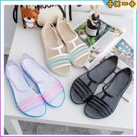 COD DSFGRTUTYIII 2022 New Style Plastic Sandals Female Summer Fashion Flat Sole Student Crystal Jelly Shoes Casual Beach Hole Women