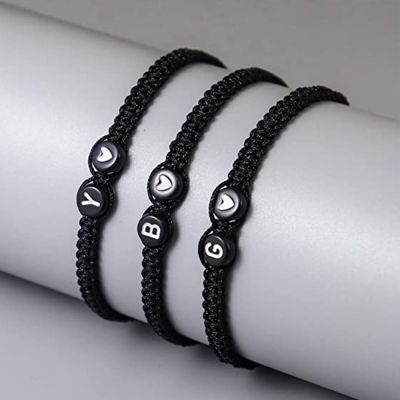 26 Letters Bracelets for Women Teen Girls Adjustable A-Z Initials Braided Bangles Graduation Birthday Gifts Jewelry
