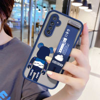 UCUC เคสโทรศัพท์เคสสำหรับ Realme 6 Realme Narzo ปลอกกันกระแทก Frosted กลับการ์ตูนหมีเคสใส่โทรศัพท์ Soft Edge Full ฝาครอบเลนส์ป้องกันเลนส์ Ultra Thin (สายรัดข้อมือ) เคสโทรศัพท์