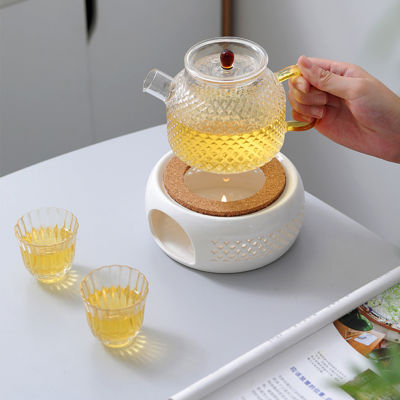 ตัวยึดฐานอุ่นน้ำชากาแฟกาน้ำชากาน้ำชาเซรามิคร้อนฐานที่วางเครื่องอุ่นเตาเครื่องอุ่นชาสแตนเลส