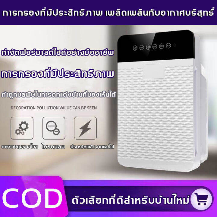 เครื่องฟอกอากาศ-ป้องกันภูมิแพ้-กรองฝุ่น-กลิ่น-ควัน-pm-2-5-กำจัดมลพิษ-กรองได้ประสิทธิภาพมากที่สุด-สำหรับห้อง-50-ตร-ม-กรองฟอร์มาลดีไฮด์ได้อย่างรวดเร็ว-เครื่องกรองอากาศhepa-air-purifier-เครื่องฟอกอาศ-จอส