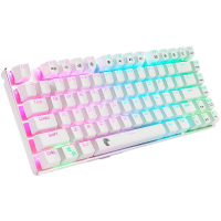 Mechanical keyboard smooth line red switch 81 keys RGB backlight white game keyboard compact design American layout eagle Z88