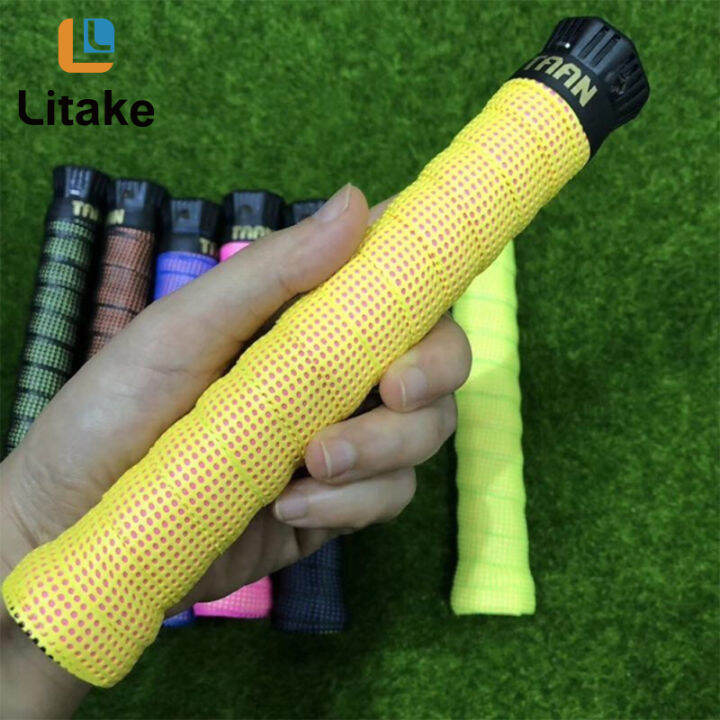 lancebike-mall-เทปพันกันเหงื่อสำหรับมือจับไม้เทนนิสเทปพันด้ามจับความหนืดของไม้เทนนิสดูดซับเหงื่อกันลื่น