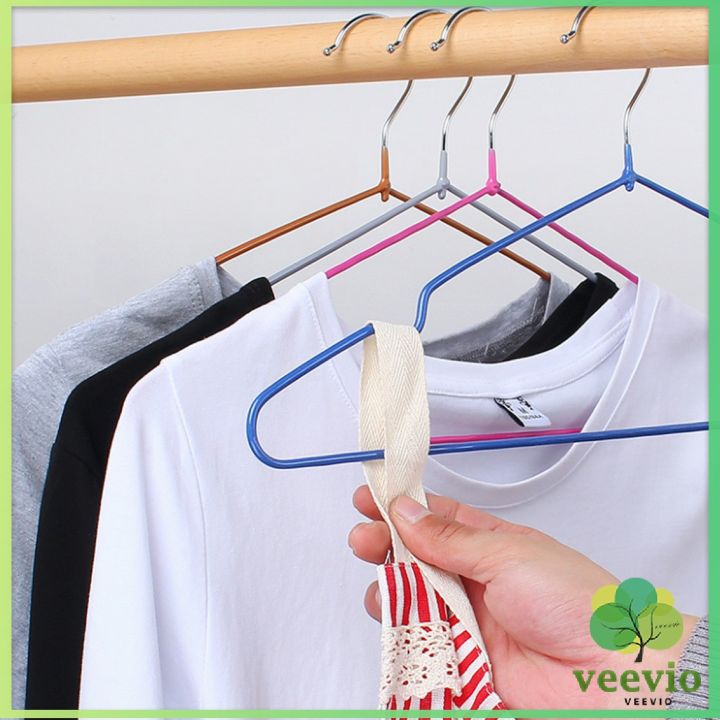veevio-ไม้แขวนเสื้อ-ไม้แขวนหุ้มซีลีโคนกันลื่น-ราคา-1-ชิ้น-non-slip-hanger-for-1pcs-สปอตสินค้า