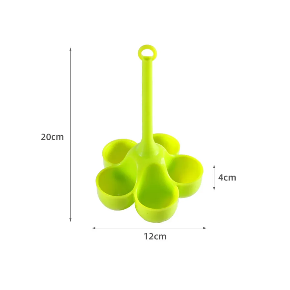 Egg Boiler Holder Heat-resistant Silicone Egg Steamer Tray With 5