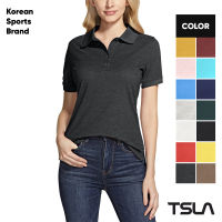 [TSLA] Womens Hyper-Dri Pique Polo Active Sports Performance Short Sleeve Shirt I หญิง I เสื้อกีฬาหญิง I กอส โอลาห์รา วนิตา (TM-FTK21)