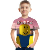 Robloxing เกมเด็ก T เสื้อเด็กเกมกีฬาเสื้อยืดเด็กการ์ตูนแขนสั้น 3D การพิมพ์ Casual Street Harajuku เสื้อผ้า