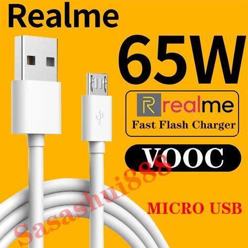 100 Original Realme Charger 5A Micro Usb Cable VOOC Flash Fast Charging ...