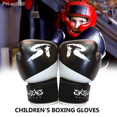 1 Pair Boxing Gloves Wraps Workout Exercise Training PU Leather Children Boxing Gloves for Karate Muay Thai Kickboxing Equipment