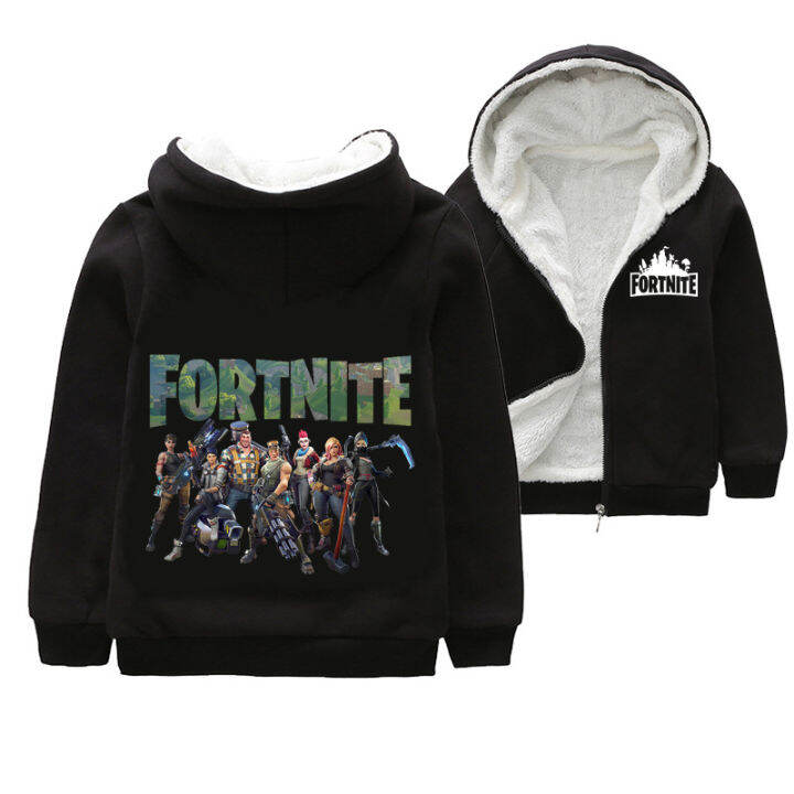 เสื้อแจ็คเก็ตขนแกะ-fortnites-สำหรับวัยรุ่นเด็กหญิงเด็กชายเสื้อผ้าเด็กเสื้อแจ็คเก็ตกันหนาวมีฮู้ดชุดขนแกะติดซิปหนาปะการังขนแกะเสื้อผ้าฤดูหนาว-t067-0000