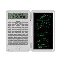 【YF】 Scientific Calculator with Erasable Writing Board 240 Functions 2 Line LCD Display Foldable Financial Math