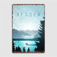 โปสเตอร์เมทัลมีคราบ Alaska แผ่นผนังถ้ำย้อนยุค0707โปสเตอร์ดีบุกบ้าน