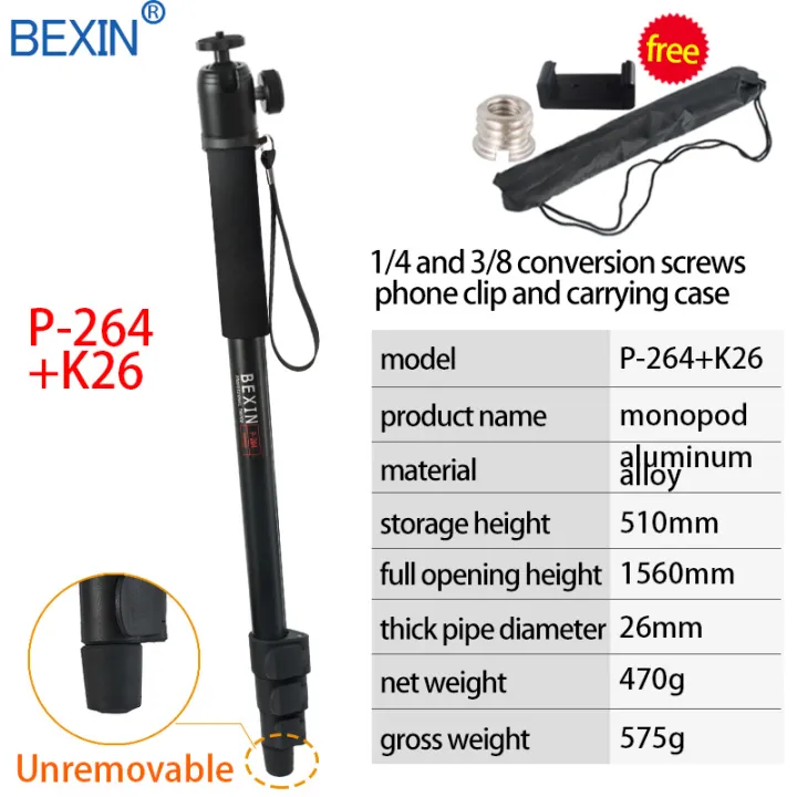 bexin-escopic-handheld-pole-walk-stick-lightweight-video-dslr-camera-stand-ball-head-monopod-unipod-for-canon-nikon-fuji