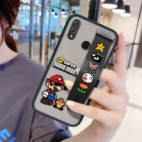 UCUC เคสโทรศัพท์เคสสำหรับ Honor 8X (สายรัดข้อมือ) กันกระแทก Frosted กลับการ์ตูน Super Mario Bros เกมเคสใส่โทรศัพท์ Soft Edge Full ฝาครอบเลนส์ป้องกันเลนส์โทรศัพท์บางเฉียบกรณี